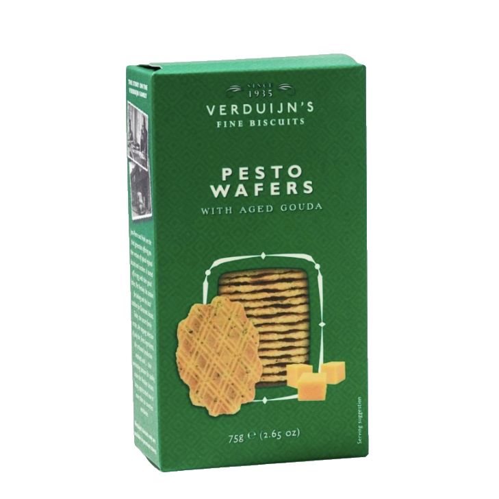 Pesto Wafers with Aged Gouda Cracker